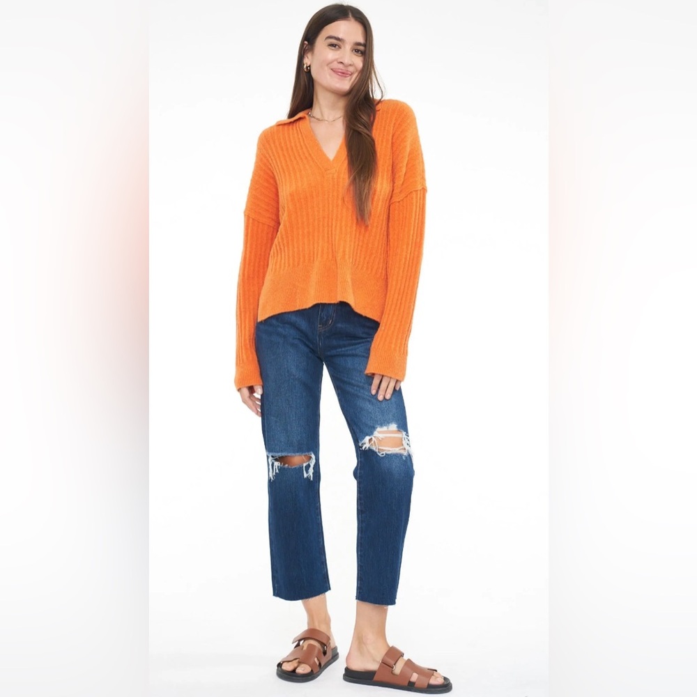 PISTOLA BURNT ORANGE ZOE SWEATER IN BURT ORANGE NEW